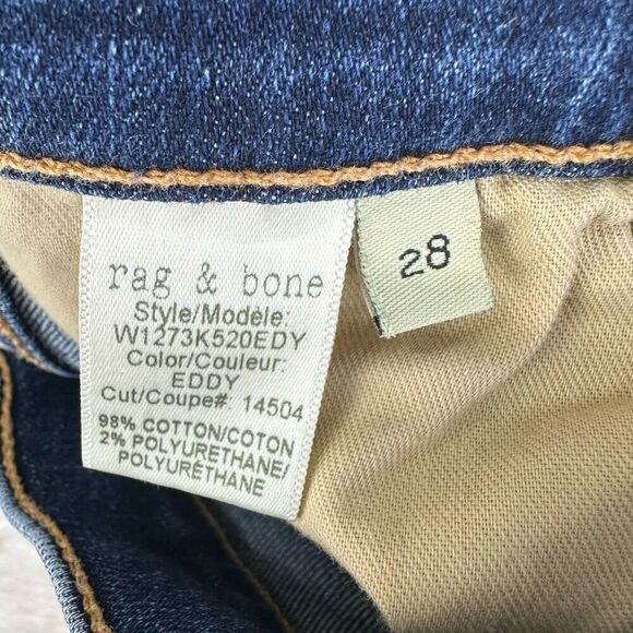 Rag & Bone Skinny Jeans Womens 28 High Rise Dark Wash Stretch Made‎ in USA - Picture 6 of 11